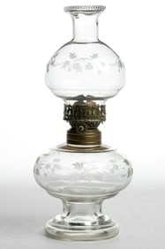 ETCHED HOLLY BERRY NELLIE-BLY TYPE MINIATURE LAMP
