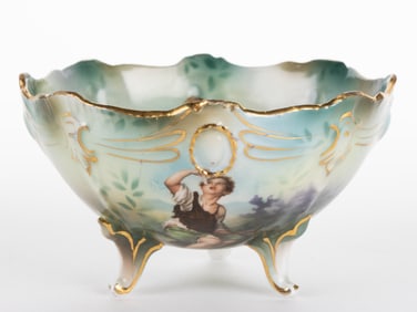 R.S. PRUSSIA PORCELAIN MELON EATERS BOWL