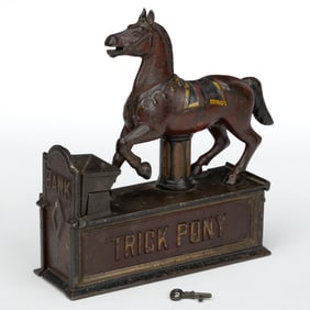 SHEPARD HARDWARE CO. "TRICK PONY" CAST-IRON MECHANICAL BANK