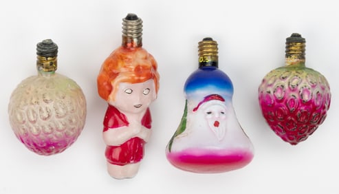ASSORTED JAPANESE FIGURAL CHRISTMAS LIGHTS, LOT OF FOUR