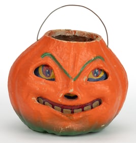 AMERICAN PAPIER-MACHE / PULP HALLOWEEN JACK-O-LANTERN