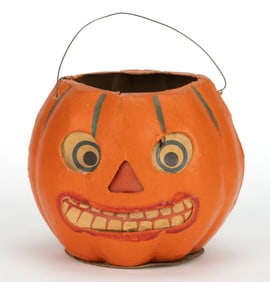 GERMAN PAPIER-MACHE HALLOWEEN JACK-O-LANTERN
