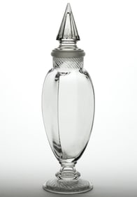 COLUMBIA (OMN) VARIANT PRESSED GLASS APOTHECARY / SAMPLE JAR