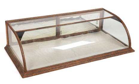 AMERICAN COUNTRY STORE OAK COUNTER-TOP DISPLAY CASE / CABINET