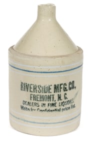 FREMONT, NORTH CAROLINA MERCHANT'S STONEWARE ADVERTISING JUG