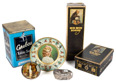 ASSORTED BEAR-RELATED ADVERTISING AND OTHER ARTICLES, LOT OF SIX