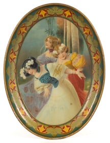 HOUTZDALE, PENNSYLVANIA LITHOGRAPHED TIN ADVERTISING TRAY