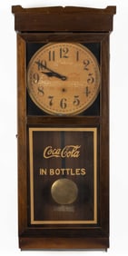 COCA-COLA ADVERTISING STORE REGULATOR WALL CLOCK