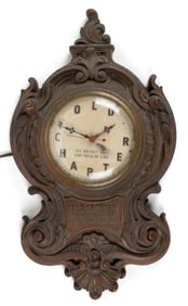 OLD CHARTER WHISKEY ELECTRIC ADVERTISING CLOCK