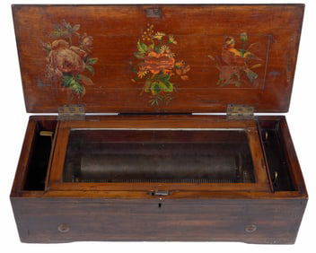 SWISS LEVER-WIND CYLINDER MUSIC BOX