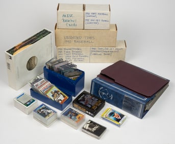 VINTAGE AND MODERN BASEBALL, FOOTBALL, AND OTHER SPORTS CARDS, UNCOUNTED LOT