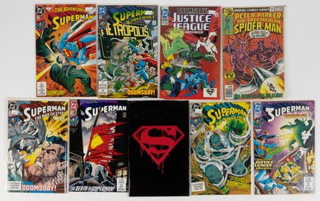 BRONZE / MODERN AGE KEY ISSUE COMIC BOOKS, LOT OF NINE