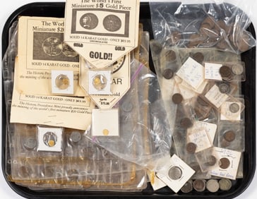 ASSORTED UNITED STATES TYPE AND OTHER COINS, UNCOUNTED LOT