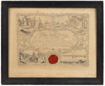NEW YORK MARINE SOCIETY MEMBERSHIP CERTIFICATE