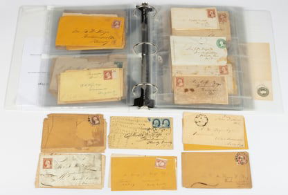 FRYE FAMILY, WARDENSVILLE, HARDY CO., VIRGINIA / WEST VIRGINIA ADDRESSED POSTAL COVERS IN ALBUM