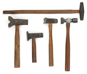 ASSORTED BLACKSMITH HAMMERS, LOT OF FIVE