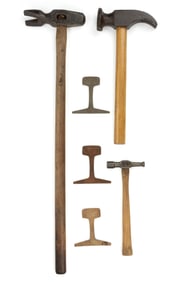 ASSORTED RAILROAD AND TRACK TOOLS, LOT OF SIX