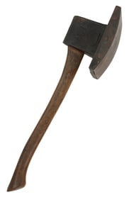 ATTRIBUTED DENVER FIRE CLAY CO. ASSAYER / MULLER / MINER'S CRUSHING HAMMER