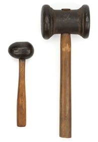 ASSORTED MALLETS / BEATING HAMMERS, LOT OF TWO