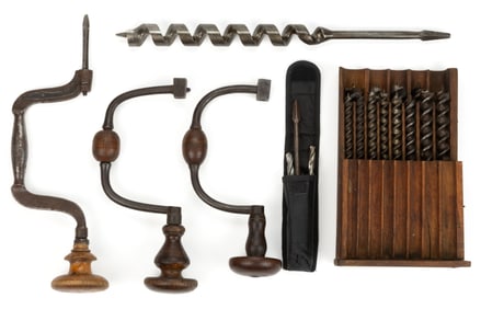 ASSORTED BIT BRACES AND DRILL ARTICLES, UNCOUNTED LOT