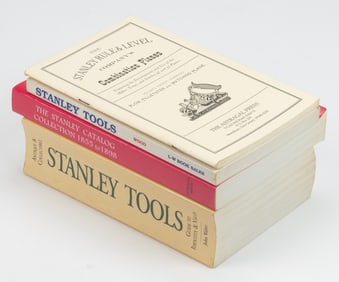 ASSORTED STANLEY RULE & LEVEL WOODWORKING TOOL REFERENCE VOLUMES, LOT OF FOUR
