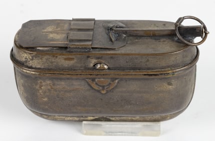 NICKEL-PLATED BRASS AND METAL TINDERBOX