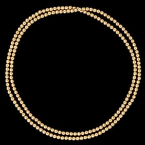 VINTAGE / CONTEMPORARY 14K YELLOW GOLD BEADS ON A STRAND