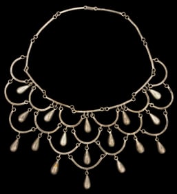 VINTAGE VALENTIN VIDAURRETA (MEXICAN, 1902-1955) 0.930 SILVER NECKLACE