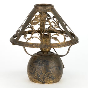 HEINTZ ART METAL SHOP, BUFFALO, NEW YORK ARTS & CRAFTS / ART NOUVEAU DIMINUTIVE TABLE LAMP