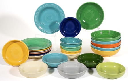 HOMER LAUGHLIN FIESTAWARE CERAMIC BOWLS, LOT OF 24