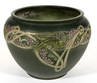 AMERICAN ROSEVILLE ROSECRAFT VINTAGE ART POTTERY LARGE JARDINIERE
