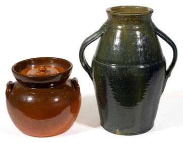 NORTH CAROLINA ART POTTERY ARTICLES, LOT OF TWO
