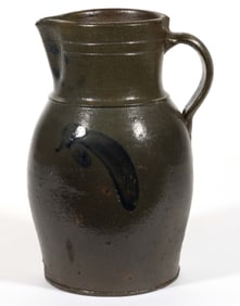 STRASBURG, SHENANDOAH VALLEY OF VIRGINIA DECORATED STONEWARE PITCHER
