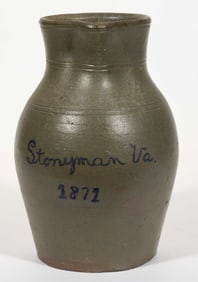 SOUTHERN DECORATED STONEWARE PITCHER