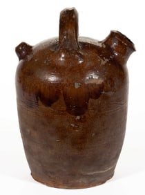 TENNESSEE OR SOUTHWEST VIRGINIA EARTHENWARE / REDWARE HARVEST JUG