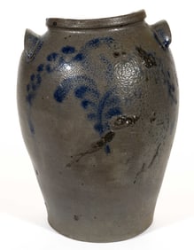 HUGH SMITH ATTRIBUTED, ALEXANDRIA, VIRGINIA DECORATED STONEWARE JAR