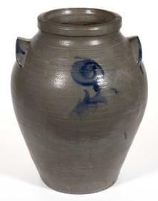 RICHMOND OR HENRICO COUNTY, VIRGINIA DECORATED STONEWARE JAR