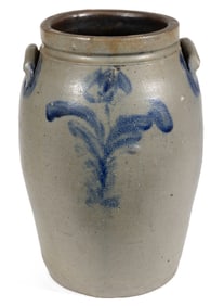 PARR FAMILY ATTRIBUTED, RICHMOND, VIRGINIA DECORATED STONEWARE JAR