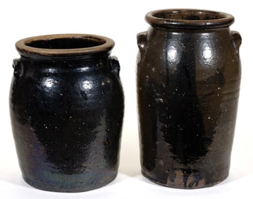 SOUTHERN STONEWARE JARS, LOT OF TWO
