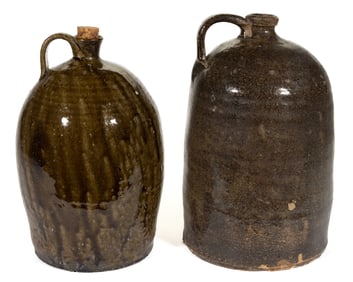 SOUTHERN STONEWARE JUGS, LOT OF TWO