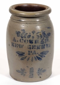 WESTERN PENNSYLVANIA STENCILED STONEWARE JAR