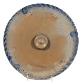 PENNSYLVANIA DECORATED STONEWARE CAKE CROCK COVER