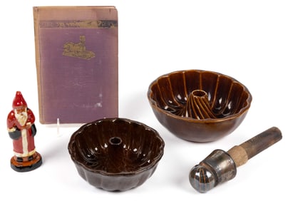 ASSORTED AMERICAN POTTERY AND RELATED ARTICLES, LOT OF FIVE