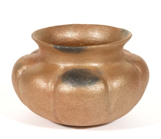 ANGIE YAZZIE (B. 1965), TAOS PUEBLO NATIVE AMERICAN POTTERY MICACEOUS MELON POT