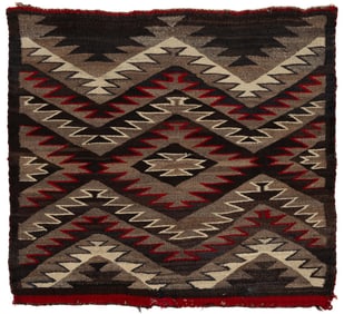 NATIVE AMERICAN NAVAJO "EYEDAZZLER" WOOL SMALL RUG / WEAVING