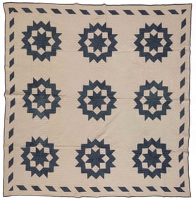 MID-ATLANTIC "STAR OF THE EAST" PIECED QUILT