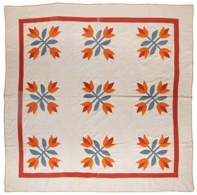 PENNSYLVANIA "TULIP" APPLIQUE QUILT