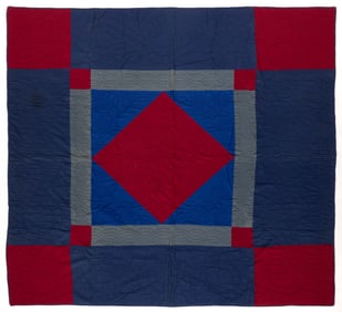 AMERICAN AMISH DATED PIECED QUILT