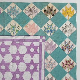 AMERICAN PIECED QUILTS, LOT OF TWO