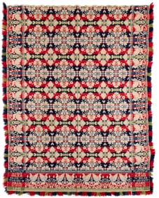 ALLENTOWN, PENNSYLVANIA SIGNED AND DATED JACQUARD COVERLET